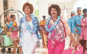  ?? CATE CAMERON/LIONSGATE ?? Kristen Wiig, left, and Annie Mumolo are friends who stumble on an evil plot while on vacation in “Barb & Star Go to Vista Del Mar.”