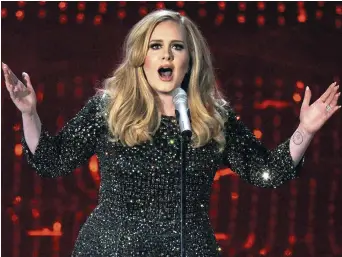  ??  ?? La chanteuse Adele a récemment annulé un spectacle au Wembley Stadium de Londres, au plus grand désespoir d’une admiratric­e terre-neuvienne. - Archives