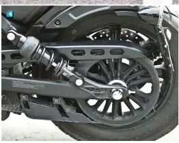  ??  ?? 4. Rear suspension has been lowered by 25mm compared to the Scout