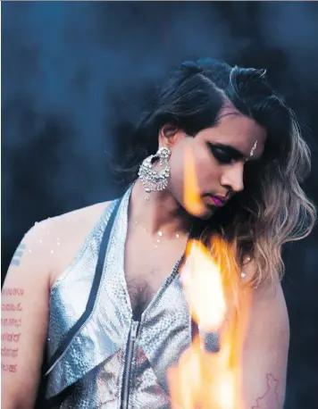  ??  ?? “So often when you find a wound, the instinct is to let it heal or to back away from it,” author Vivek Shraya says. “As an artist, I always run towards it. It’s only after making the art when I say, ‘Oh, this doesn’t feel so good.’”