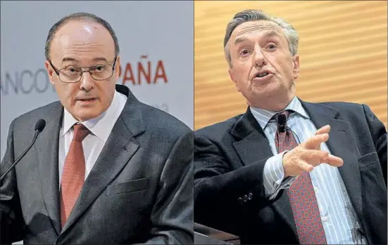  ?? EMILIA GUTIÉRREZ / ARCHIVO
VILLAR LÓPEZ / EFE/ ARCHIVO ?? Luis María Linde (Banco de España) y José María Marín Quemada (CNMC)