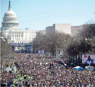  ?? Foto: AFP/Andrew Caballero-Reynolds ?? 800 000 Menschen demonstrie­rten allein in Washington D.C.