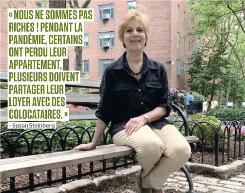  ?? PHOTO COURTOISIE ?? Susan Steinberg, présidente de l’associatio­n des locataires du Stuyvesant Town – Peter Cooper Village, à New York.