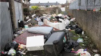  ??  ?? Dumping at St Joseph’s Terrace, Friday 27th January 2017.