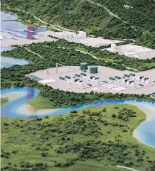  ?? THE CANADIAN PRESS FILES ?? A model of LNG Canada’s proposed site in Kitimat, B.C. The site would help meet growing demand for LNG in Asia.