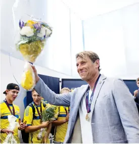  ?? Arkivbild: Joel Marklund ?? Håkan Ericson vid hemkomsten till Stockholm efter EM-guldet med U21-landslaget.