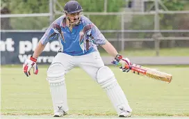  ??  ?? Right - Raman Gautam turns for a second run in the E Grade game, he finished with 29 runs for his Western Park side.