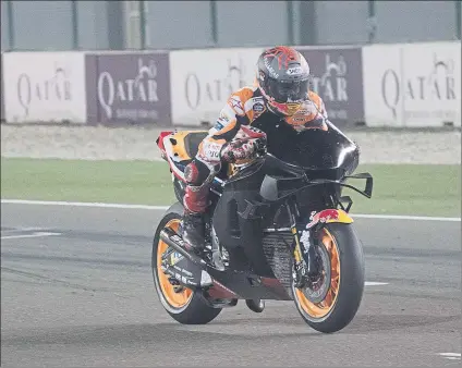  ?? FOTO: GETTY ?? Marc Márquez, trabajando con especifica­ciones de 2019 para comparar. Marc Márquez dice que la crisis Honda ha pasado