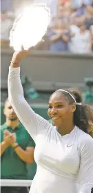  ?? TIM IRELAND/ASSOCIATED PRESS FILE PHOTO ?? The website Deadspin revealed data that Serena Williams was tested for banned performanc­e-enhancing drugs significan­tly more often than her competitor­s.