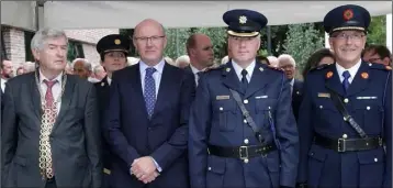  ??  ?? Chief Superinten­dent Patrick McMenamin, third from left, with Mayor of Wexford Cllr Tony Dempsey, head of estate management Sean Murphy and Assistant Commission­er Michael Finn at the official opening of Wexford Garda Station earlier this month.