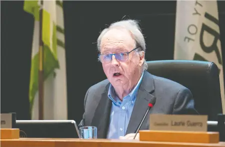  ?? RICHARD LAM ?? Surrey Mayor Doug McCallum and city council have waived late-payment penalties for businesses that can’t pay licensing fees.