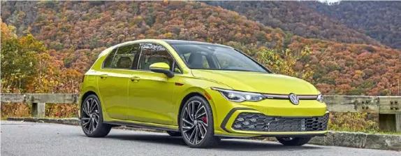  ?? Volkswagen photos ?? The 2024 Volkswagen Golf GTI carries on much as it has since 2022, quickly and adding joy to every curve and little hill.