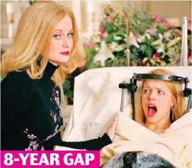  ??  ?? Mean Girls — Amy Poehler and Rachel McAdams: When Amy played mum in 2004 she was 33. ‘Daughter’ Rachel was 25 8-YEAR GAP