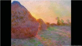  ??  ?? "Almiares" (1890), de Claude Monet.