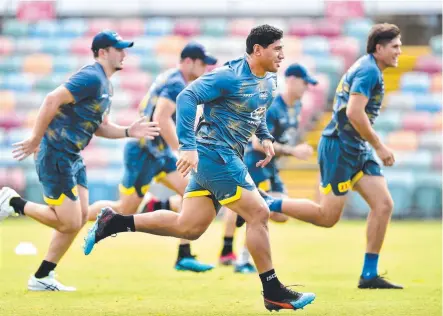  ?? Picture: ALIX SWEENEY ?? IMPATIENT: Jason Taumalolo at Cowboys pre-season training at Townsville Football Stadium.