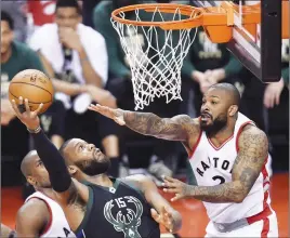  ?? CP PHOTO ?? P.J. Tucker (2) watched the Toronto Raptors’ historic playoff run last season, and immediatel­y thought he could help the Raptors. A year later, Tucker will get a chance to.