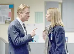  ??  ?? Linus Roache as David Wellington and Claire Danes as Carrie Mathison in Season Six of ‘Homeland’. — Courtesy of Showtime