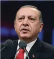  ??  ?? President Erdogan warned Kurds would go hungry