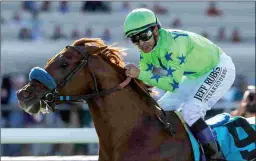  ?? BENOIT & ASSOCIATES ?? Trainer Jerry Hollendorf­er has amassed three wins at Del Mar’s autumn meet as of Thursday, topped by He Will’s victory in the Lure Stakes. He Will ended an eight-race losing streak.