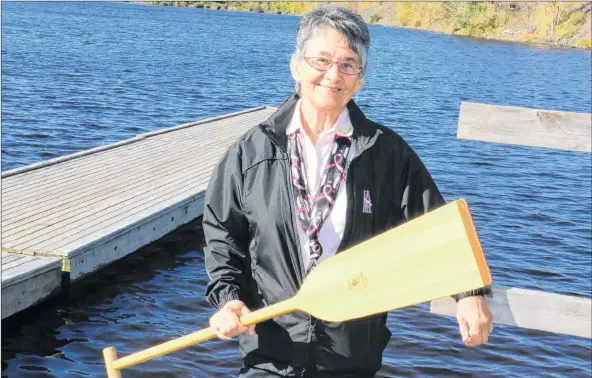  ?? CAROLE MORRIS-UNDERHILL ?? Pat Westlake is eager to hit the water next year with the New Glasgow-based A Breast A River Dragon Boat team. The Centre Burlington resident practices with them twice a week.