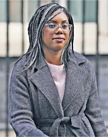  ?? ?? Kemi Badenoch, the equalities minister, will write to Conservati­ve MPS about a proposed ban on trans conversion therapy