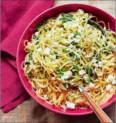  ?? KATIE WORKMAN VIA AP ?? Linguine with lemon, feta and basil