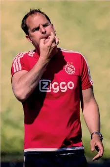  ?? AP ?? Frank de Boer, 46 anni, ha allenato l’Ajax dal 2010 allo scorso maggio