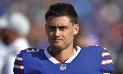  ?? Photograph: Adrian Kraus/AP ?? The Buffalo Bills cut Matt Araiza from the team on Saturday, two days after a lawsuit was filed alleging the player and two college teammates gang-raped a teenager last fall.