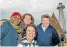  ?? Picture: EUGENE COETZEE Picture: MARK WEST ?? IN THE NAME OF THE NATION: Fans, from left, Titus Chuene, Gouni-Mae Montgomery and Alan Straton witness the 2023 World Cup flag-raising at the Donkin Reserve