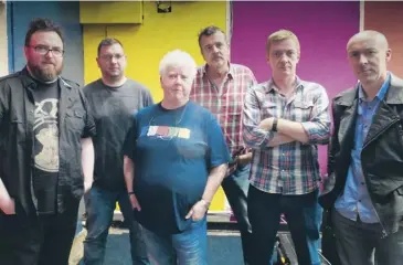  ??  ?? Val Mcdermid, with Ian Rankin and Denise Mina, at the head of the torchlight procession at Bloody Scotland in Stirling in 2017, top; with the Fun Lovin’ Crime Writers, above centre, with from left: Stuart Neville, Luca Veste, Mark Billingham, Doug Johnstone and Chris Brookmyre