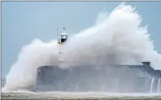  ?? Picture: PETER CRIPPS/LNP ?? Giant waves hit coast at Newhaven, East Sussex, yesterday