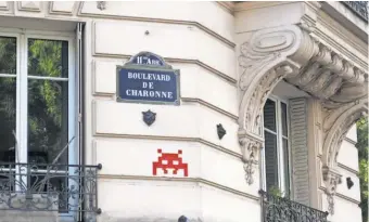  ?? TAMMY KENNON ?? Paris artist Invader’s work is inspired by cartoons and video games.