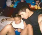  ??  ?? In these file photos, James Yap and son Bimby play games during bonding time