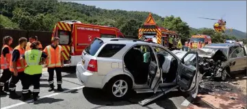  ?? (Photo J. -M. R.) ?? La collision frontale entre les deux voitures a coûté la vie à une jeune femme de  ans.