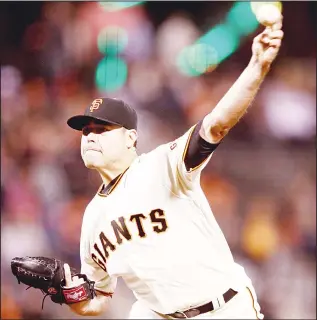  ??  ?? Matt Moore #45 of the San Francisco Giants pitches against the Colorado Rockies in the first inning at AT&T
Park on Sept 27, in San Francisco, California. (AFP)