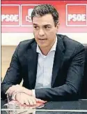  ?? CHEMA MOYA / EFE ?? Pedro Sánchez, ayer en Ferraz