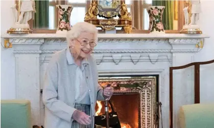  ?? Photograph: Reuters ?? Queen Elizabeth II waits in the drawing room at Balmoral to receive Liz Truss, the incoming prime minister.