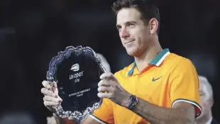  ?? AP ?? Juan Martín Del Potro perdió en la final ante Novak Djokovic.