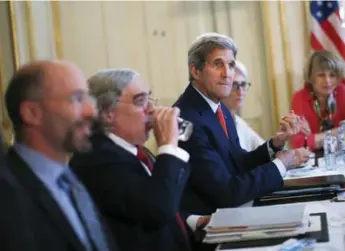  ?? CARLOS BARRIA/AFP/GETTY IMAGES ?? U.S. Secretary of State John Kerry attends nuclear talks with Iran in Vienna on Friday.