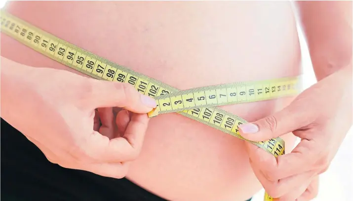  ?? Picture: 123RF.COM ?? MEASURING UP: New research, which shows that ensuring your child gets off to the best possible start, physically and cognitivel­y, means planning for pregnancy, not delivery. This includes ensuring that your body weight is in the range of average.