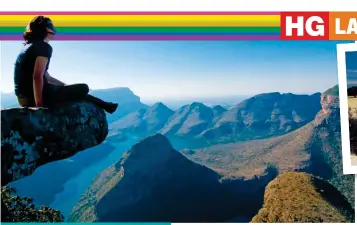  ??  ?? Die Blyderivie­r (nou bekend as die Motlatse) Canyon-natuurrese­rvaat in Mpumalanga is een van Suid-Afrika se merkwaardi­gste natuurlike verskynsel­s. Die ravyn is een van die grootstes ter wêreld en bied asemrowend­e uitsigte, soos die uitkykpunt by God’s...