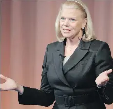  ?? KIYOSHI OTA/BLOOMBERG ?? IBM CEO Ginni Rometty was the top-ranked woman on the Bloomberg Pay Index, earning US$96.8 million for last year.