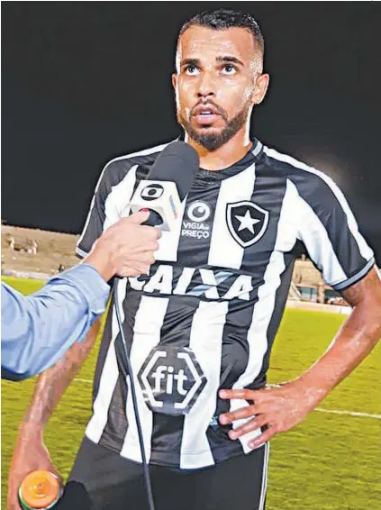  ?? BOTAFOGO / DIVULGAÇÃO ?? Alex Santana fez o segundo gol do Botafogo na vitória por 2 a 0 sobre o Campinense pela Copa do Brasil