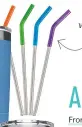  ??  ?? Pair your tumbler with these colourful Klean Kanteen steel straws!