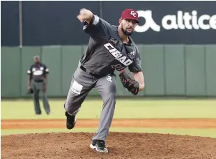  ?? FUENTE EXTERNA ?? Josh Roenike fue el lanzador abridor por los Gigantes del Cibao en el partido de ayer frente a los Toros del Este.