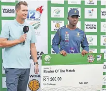  ?? | BackpagePi­x ?? NQABA Peter of the Lions has collected 10 wickets in five matches so far during the CSA T20 Challenge.