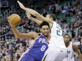  ?? RICK BOWMER — THE ASSOCIATED PRESS ?? Sixers center Jahlil Okafor has been out of the rotation of late, but will have to play Saturday in Washington as Joel Embiid takes the night off.