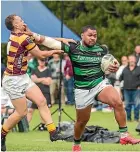  ?? ?? Siu Kakala, shown fending off an opponent, has been nominated as Heartland player of the year.