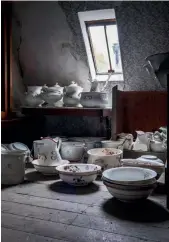  ??  ?? Left: Dunrobin Castle sits proudly in its immaculate grounds. Below:
A maid’s bedroom was used as a porcelain store.