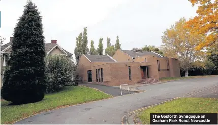  ??  ?? The Gosforth Synagogue on Graham Park Road, Newcastle